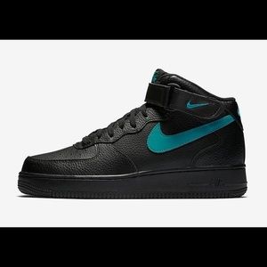 Nike Air Force 1 Mid - Black w/ Reflective Swoosh